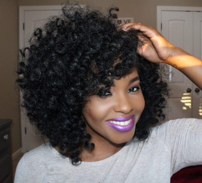 black women short curls