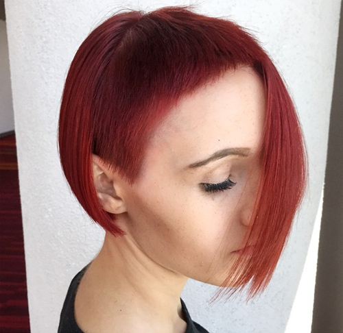 Not so common side flick bangs