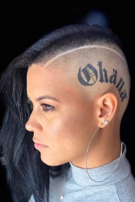 Half Shaved Head Punk hairstyle