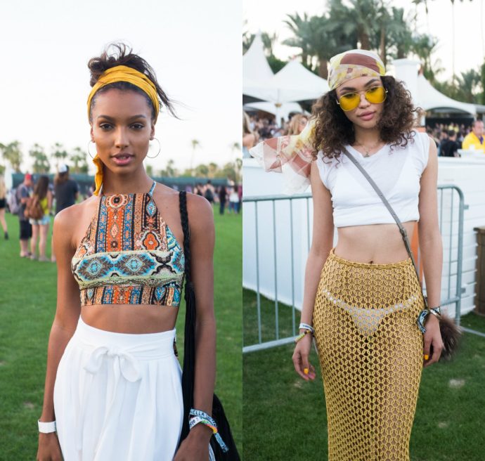 Coachella festival hair with bandana