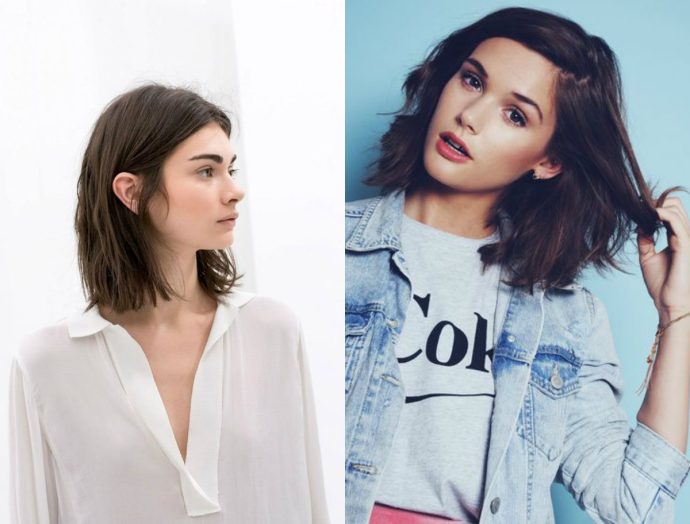 brunette messy bob cuts