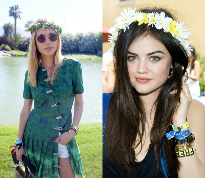 festival hair with flower crowns