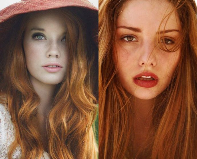 sensual light copper hair