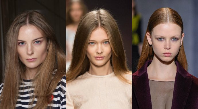 long straight center part hairstyles