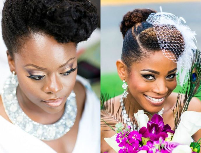 nice ideas on natural wed hair