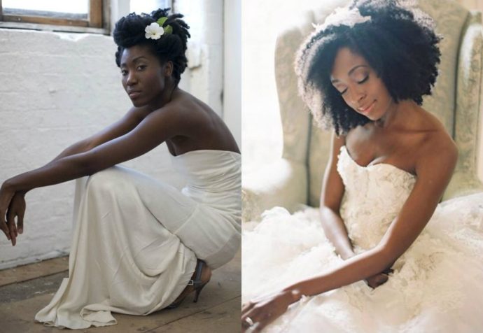 afro of short length for wedding