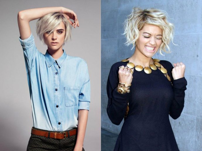 wavy blonde bob cuts