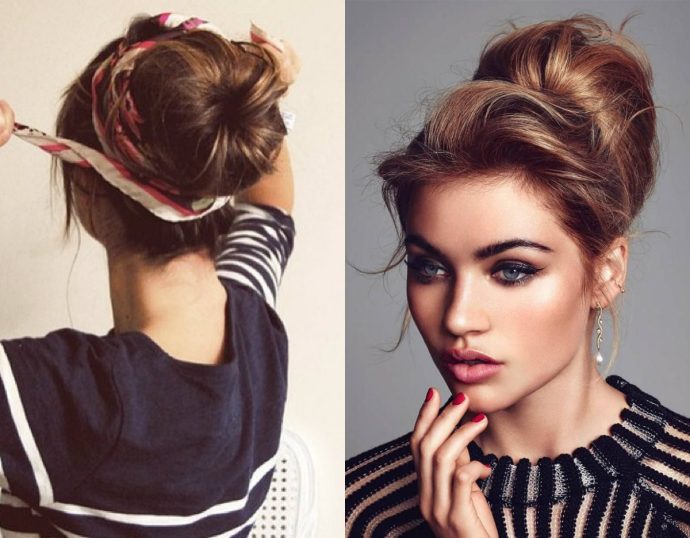 careless messy bun updos