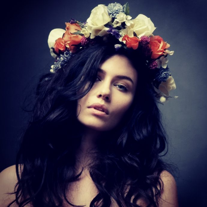 flower crown for bridal hairstyles