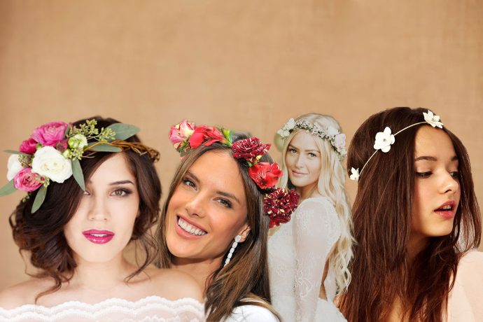 Flower Crown Wedding Hairstyles