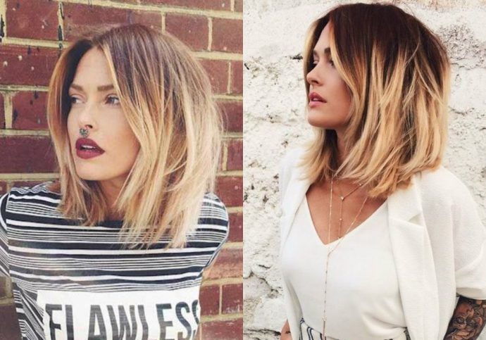 ombre highlights on straight lob